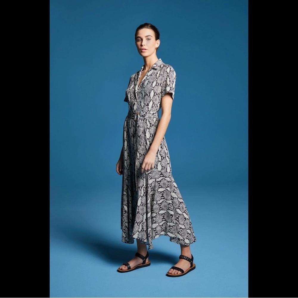 A.L.C. Clarkson Snake‎ Print Silk Dress